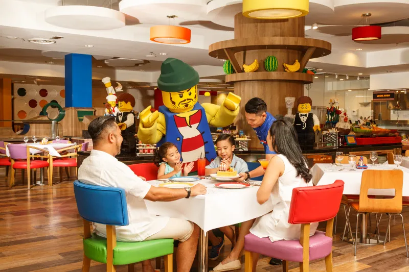 Bricks Family Restaurant with LEGO Mascot