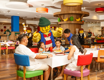 Bricks Family Restaurant with LEGO Mascot
