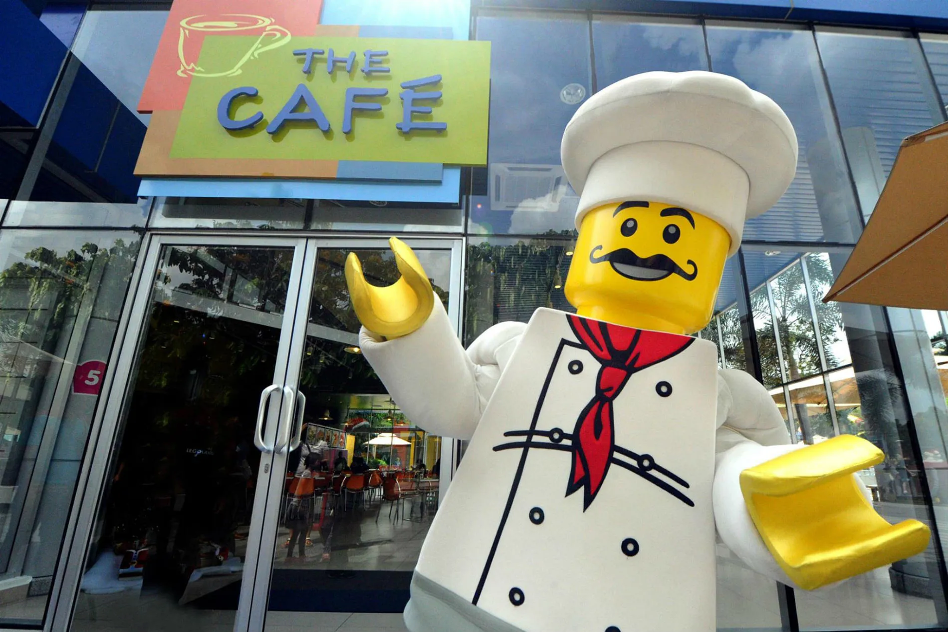 The Cafe with LEGO Chef Mascot