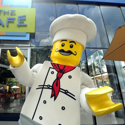 The Cafe with LEGO Chef Mascot