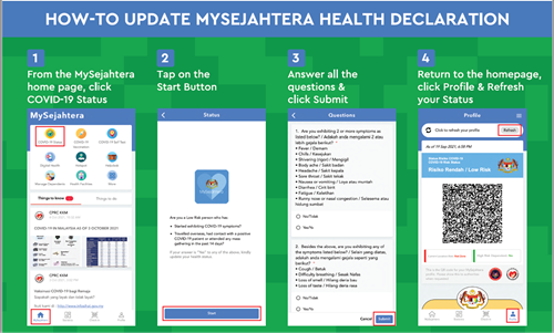 To mysejahtera how update MySejahtera updated